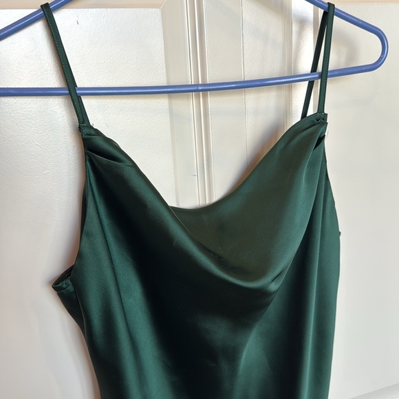 Emerald Green Cowl Neck Camisole Bodysuit Small S Dress Forum - Picture 2 of 6